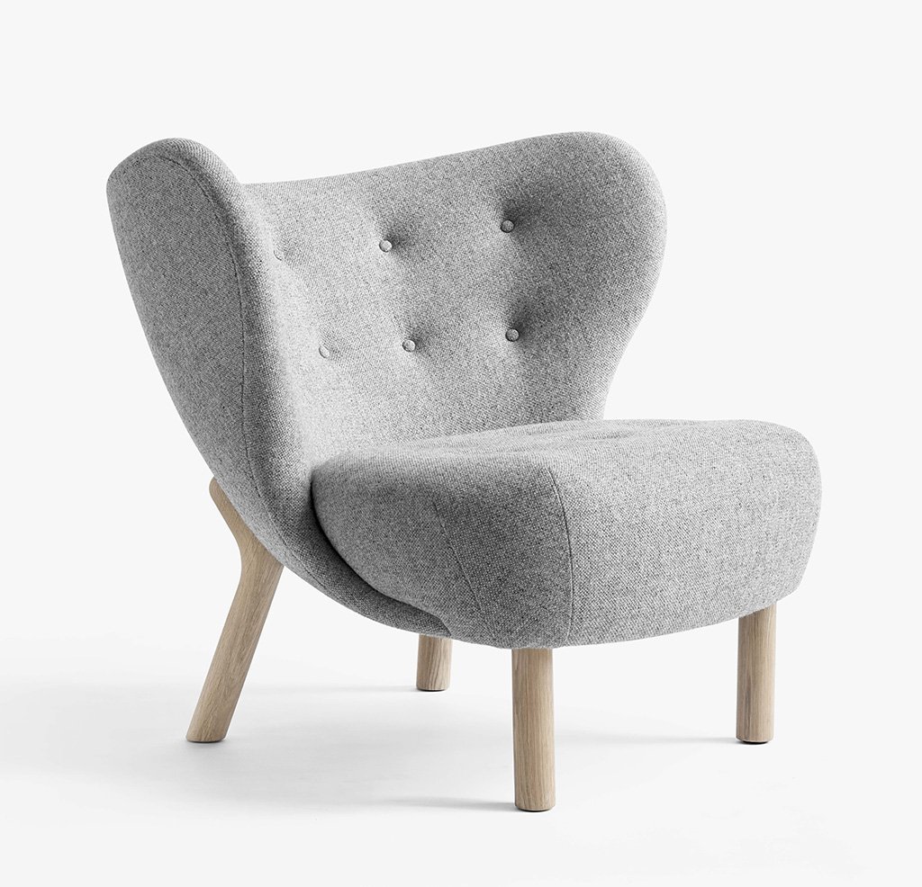 andtradition &tradition Little Petra VB1 Loungesessel (Gestell Eiche, Stoff Hallingdal 130) Gestell Eiche, Stoff Hallingdal 130 134424A235A016