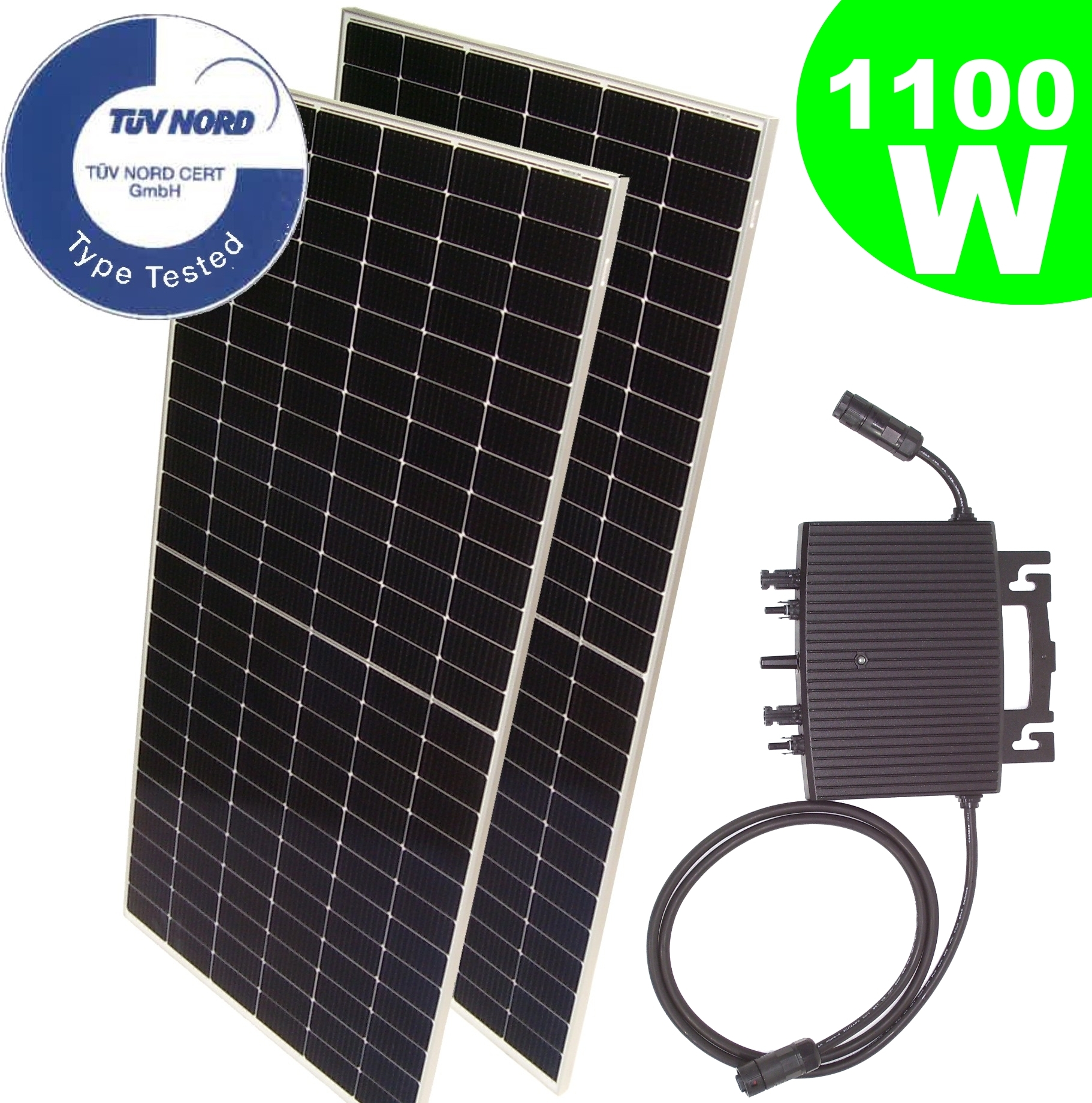 Balkonkraftwerk 1100W 800W Photovoltaik Solaranlage wireless Mikro-Wechselrichter
