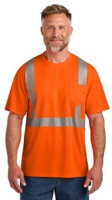 CornerStone CS204 Men's ANSI 107 Class 2 Segmented Tape Top in Safety Orange size 4XL   Polyester