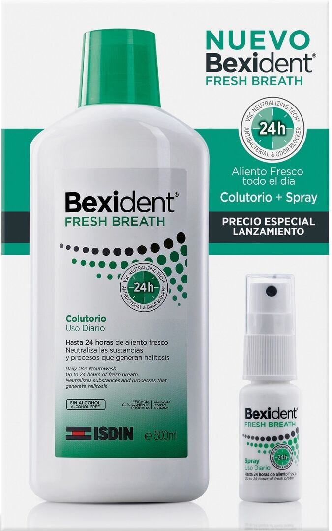 Isdin Pack Colutorio Fresh Breath 500 ml+ Spray uso diario 15 ml Bexident .
