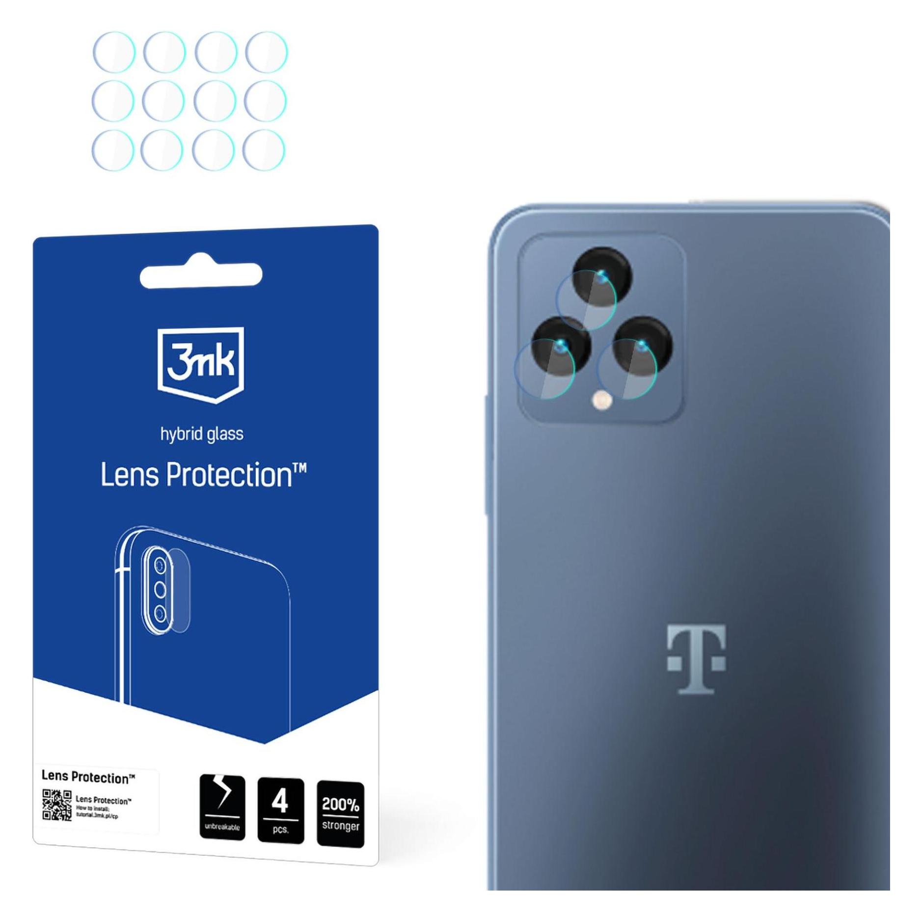 3MK Lens Protect T-Mobile T Phone 5G Revvl 6 5G Ochrona na obiektyw aparatu 4szt (4 Stk., T-Mobile Revvl 6 5G, T-Mobile T Phone Pro 5G) (5903108496087)