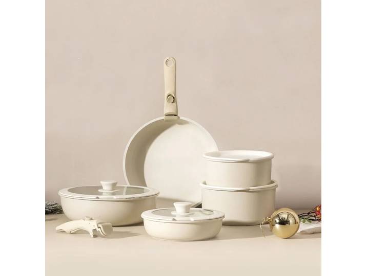 Perfechandle-Poêle à frire antiarina en aluminium, poêle à carottes, ensemble de casseroles, cuisinière à induction, ustensiles de cuisine