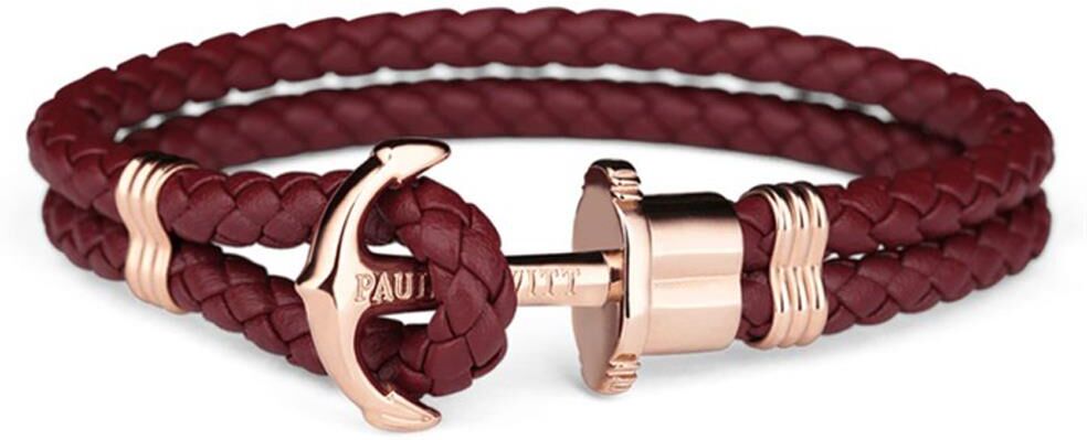 Paul Hewitt PHREP-Lederarmband weinrot