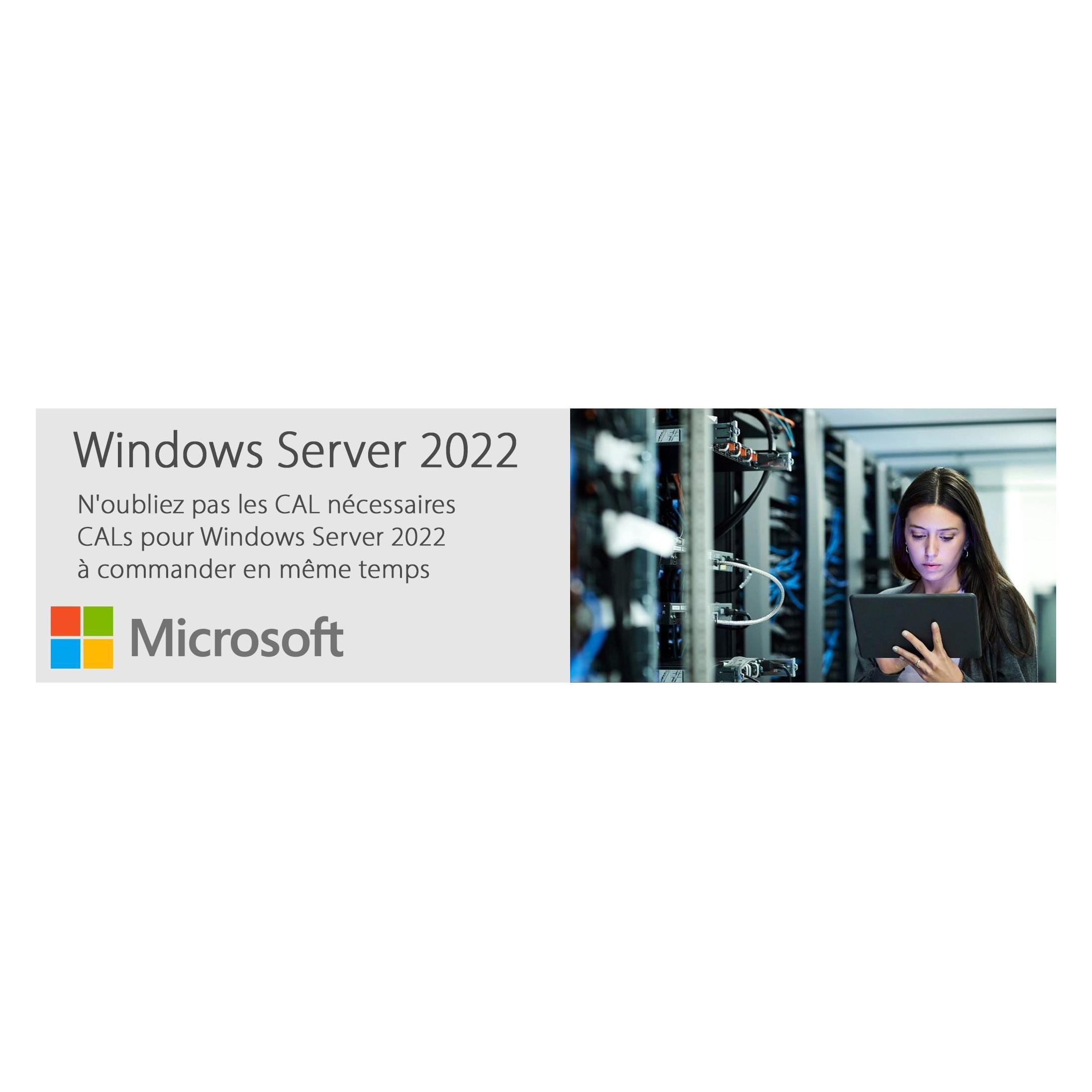 Microsoft Windows Server 2022 Standard (1 User, unbegrenzt) (P73-08330)