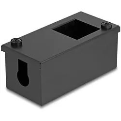 DeLOCK Easy 45 Modulträger für Tisch- oder Wandmontage - 2 Port (22,5 x 45 mm) oder 1 Port (45 x 45 mm), Metall, schwarz