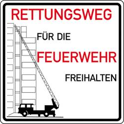 SafetyMarking 52.2763 Hinweisschild Rettungswege freihalten Aluminium (B x H) 500 mm x 500 mm 1 St.
