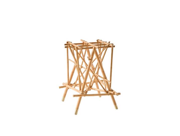 Pied de table en rotin beige