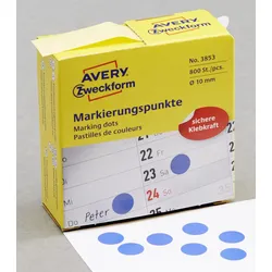 AVERY Zweckform Klebepunkte Ø 10,0 mm blau