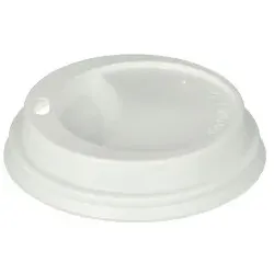 PAPSTAR 1000 Dom-Deckel, PS "To Go" rund Ø 8 cm · 2 cm weiss