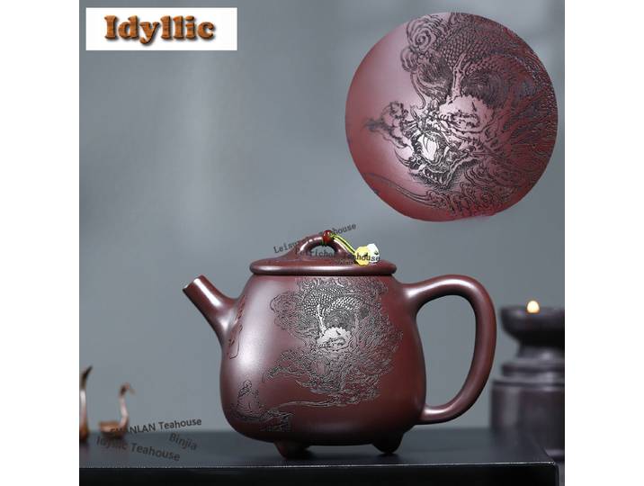 Yixing – théière en argile violette exquise de 780ml, X Pot fait à la main, minerai brut X boue, bouilloire avec passoire, service à thé Zisha chinois