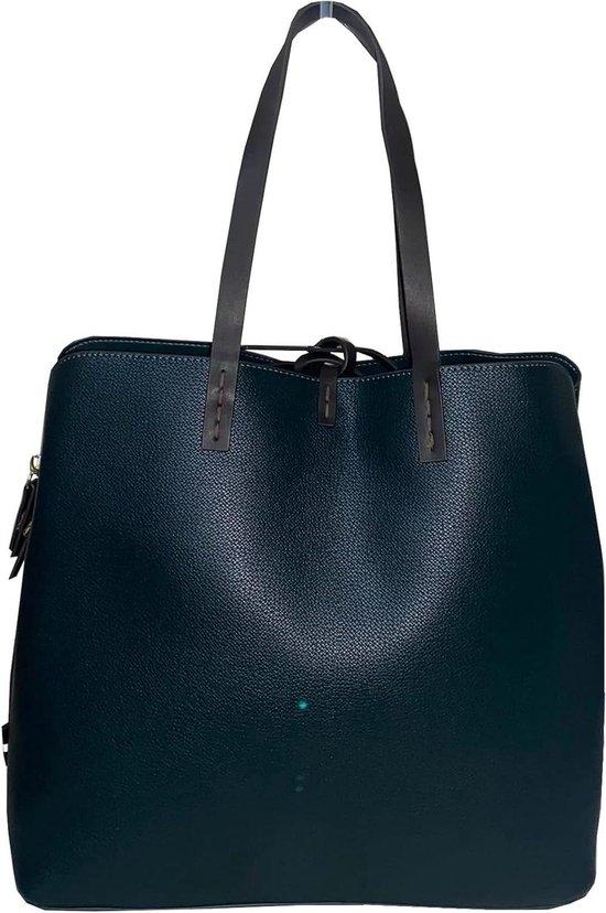 Große Einkaufstasche - Damenhandtasche - Für den täglichen Gebrauch - Verstellbare Trageriemen - 34 cm - Grün