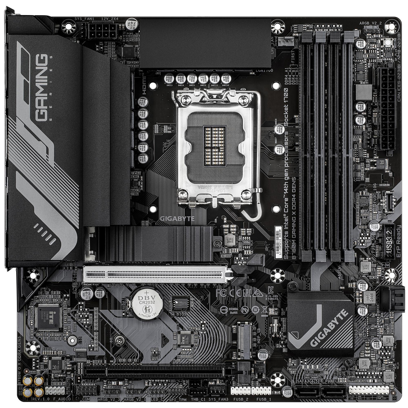 Gigabyte B760M GAMING X DDR4 GEN5 moederbord zwart