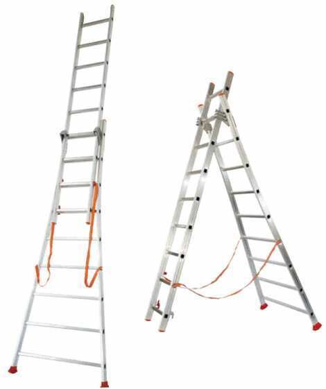 Facal Atlanta ATL230-2, 2x8 gradini, 3.70 m - Scala in alluminio - Altezza stimata operativa 4.56 m