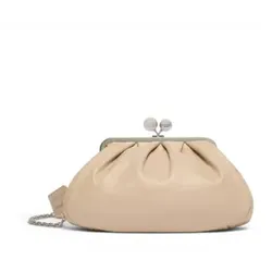 Weekend Max Mara für Damen. 2625516124600 Kubische Ledertasche beige (OSFA), Lässig, Party, Klassisch