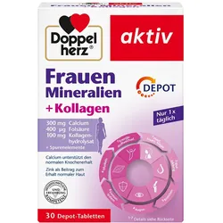 DOPPELHERZ Frauen Mineralien+Kollagen Depot Tabl. 30 St