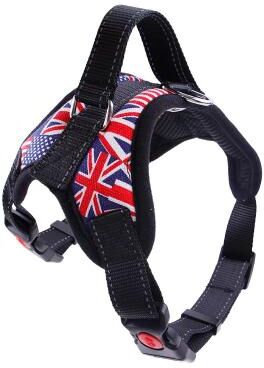 Uplift Treasures Adjustable Strong Dog Harness Vest flag Pattern s(5 9kg)