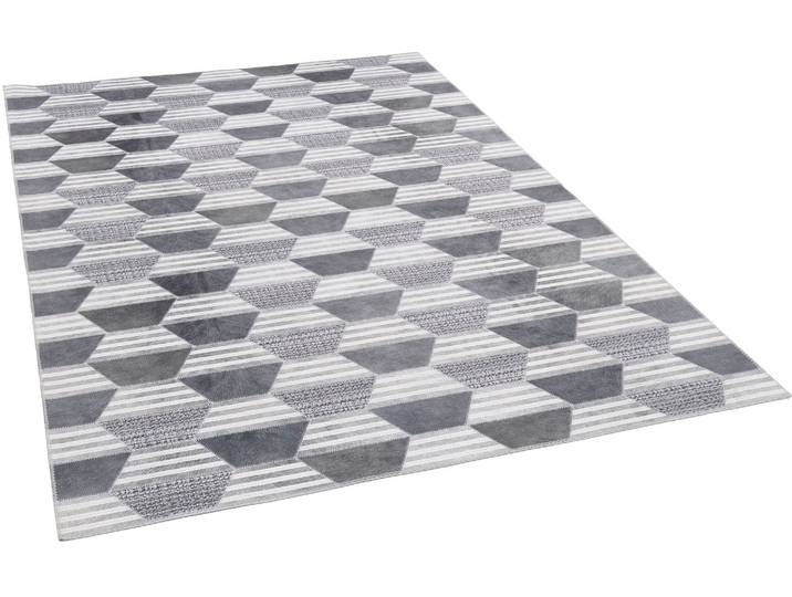 Teppich GINO FALCONE SERENA 77 , grau, B:80cm H:7mm L:150cm, Polyester, Teppiche, Teppich, gedruckte Felloptik, ideal im Wohnzimmer & Schlafzimmer
