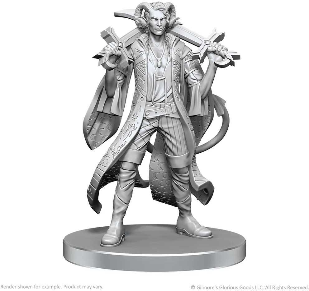 Wiz Kids LLC Critical Role Unpainted Miniatures: Mollymauk Tealeaf ; Caduceus Clay - WizKids Unpainted Tabletop Figures for Hobbyists and Collectors