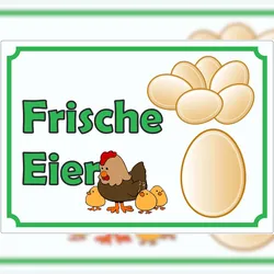 HB-Druck Werbeaufkleber Aufkleber Eier A7 (74x105mm)