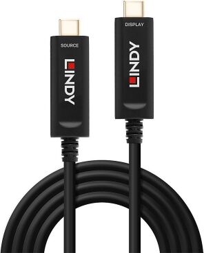 Lindy 38505 Hybrid Video USB C Kabel, 30m