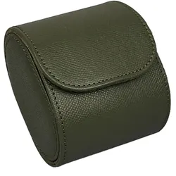 BLCK 205-green Uhrenrolle Aufbewahrung für 1 Uhr Leder Khakigrün