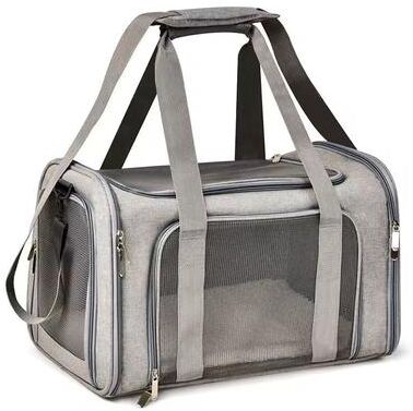 Uplift Essentials Airline Approved Pet Carrier Backpack For Small Dogs & Cats grey m (15.7 9.8 9.8 In)