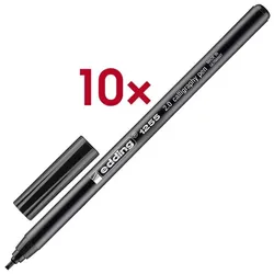 Edding 10x Fasermaler »1255 calligraphy pen« schwarz