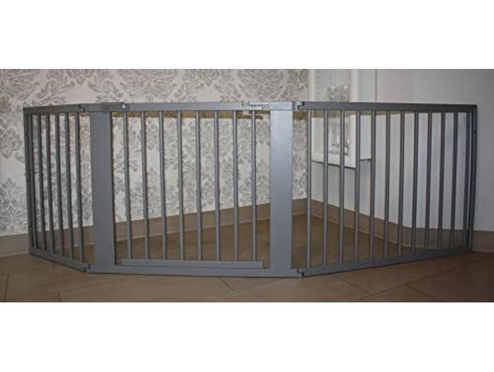 Schutzgitter Absperrgitter Türgitter Treppenschutzgitter 117 bis 363 cm grau (229cm)
