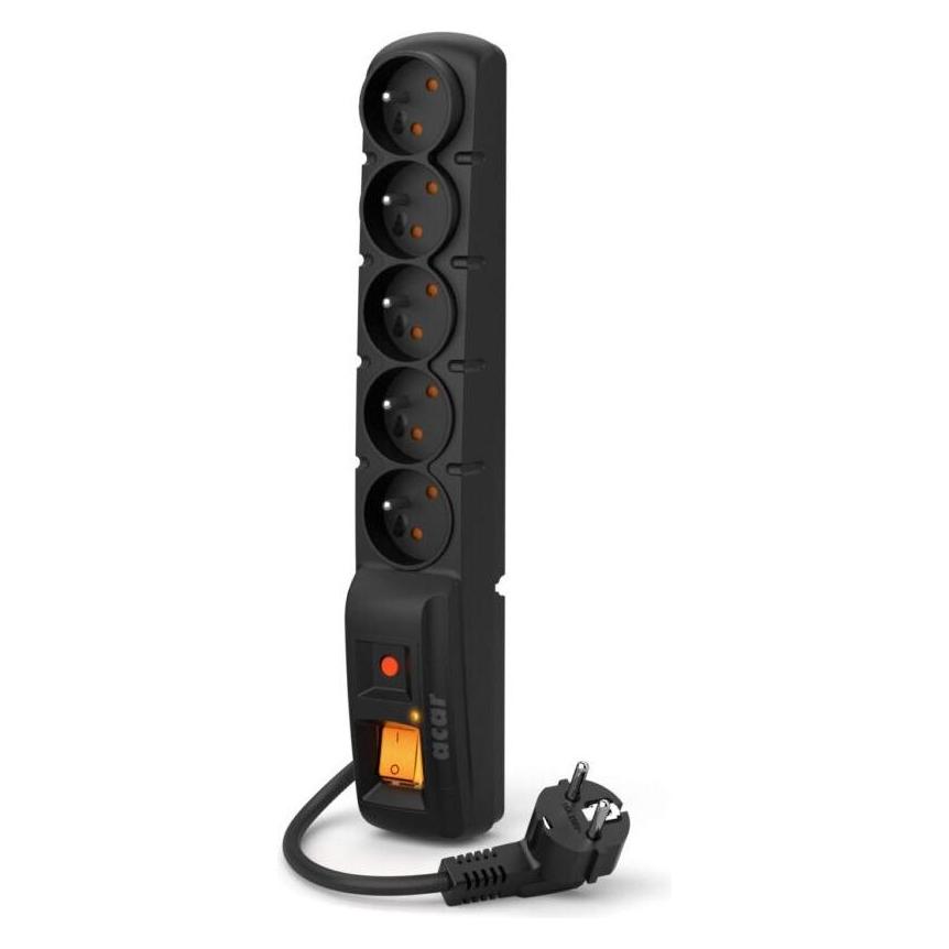 Acar SURGE AND INTERFERENCE FILTER F5 PRO black (5x, CEE 7/4, 3 m) (W0093)