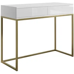 KONSOLE BLANCO GOLD auf goldenem Gestell PUSH OPEN