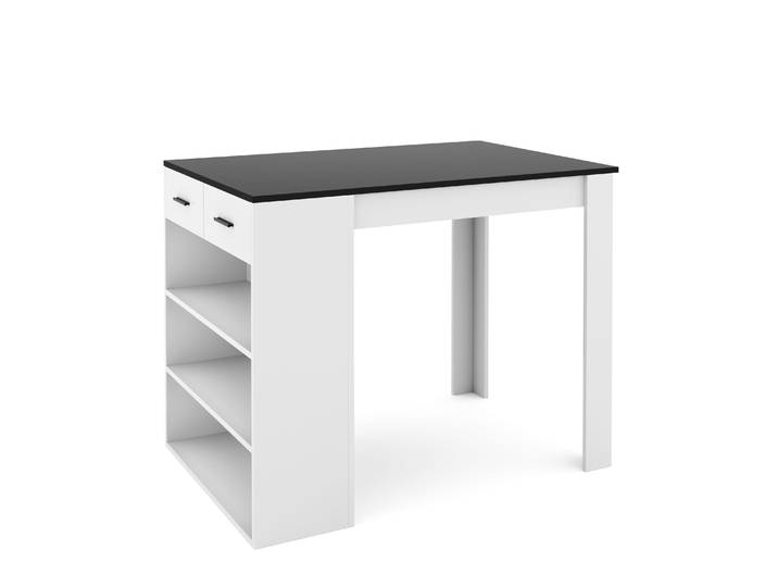 Bartisch MORRISON 100 x 67 x 77 cm weiss/anthrazit
