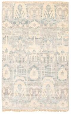 ECARPETGALLERY Hand-knotted Mystique Grey Wool Rug - 3'0 x 5'0