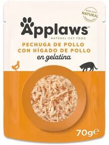 Applaws Cat Sachê Fígado e Frango Em Gelatina 16 unidades x 70g