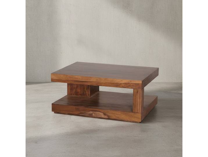 KADIMA DESIGN Couchtisch Couchtisch Massivholz 90x60x40 cm Wohnzimmertisch braun Holztisch, Wohnzimmermöbel modern, Massivholzmöbel Echtholz