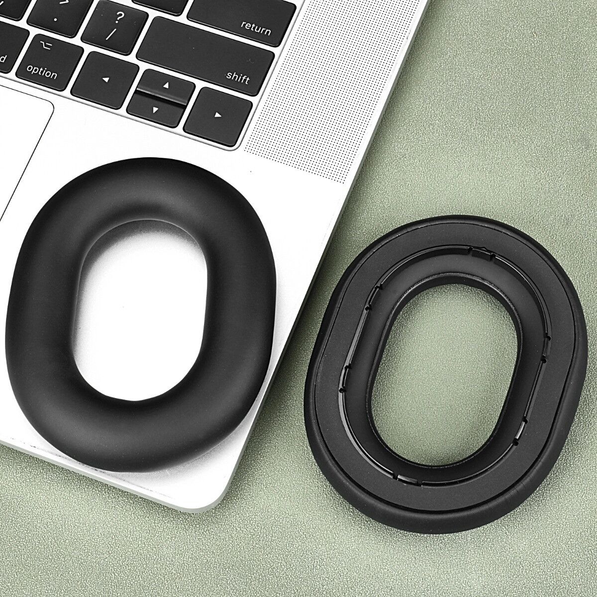 INF Coussinets d'oreille en cuir protéiné (paire) compatibles avec Nothing Headphone (1) et Nothing Headphone (a) - Mousse à