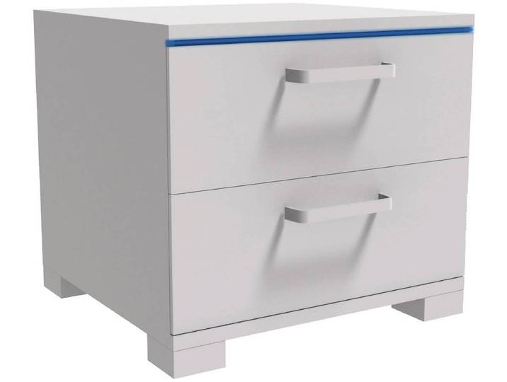 Chevet LED Karina - 41 x 38 x 39 cm - Blanc