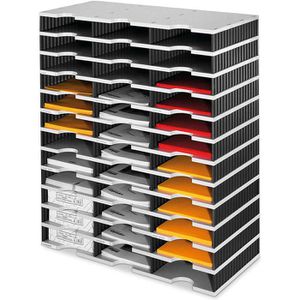 Styro Styro Sortierstation 268-0312  doc Trio, A4, 36 Fächer, 12 Etagen, Kunststoff, grau / schwarz