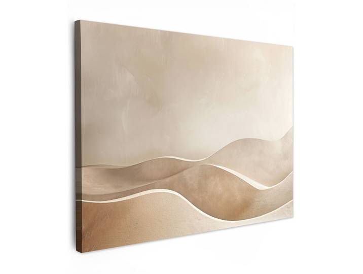LEINWANDBILD Beige - Natur - Abstrakt - Modern Wandbilder 80x60 cm