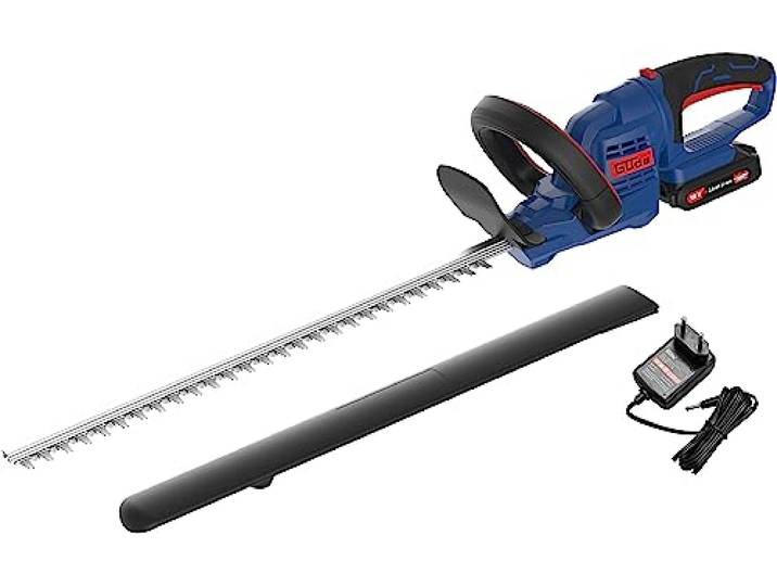 Güde 58596 Akku Heckenschere HS 18-201-05 (18V, Messer mit Diamantschliff, 180 Grad drehbarer Handgriff, Metallgetriebe)