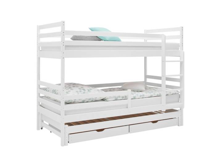 Etagenbett 90/200 cm Weiss Weiss