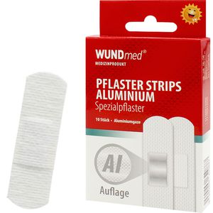 WUNDmed Pflaster Aluminium-beschichtet, 10 Strips, steril, atmungsaktiv, 2 Größen