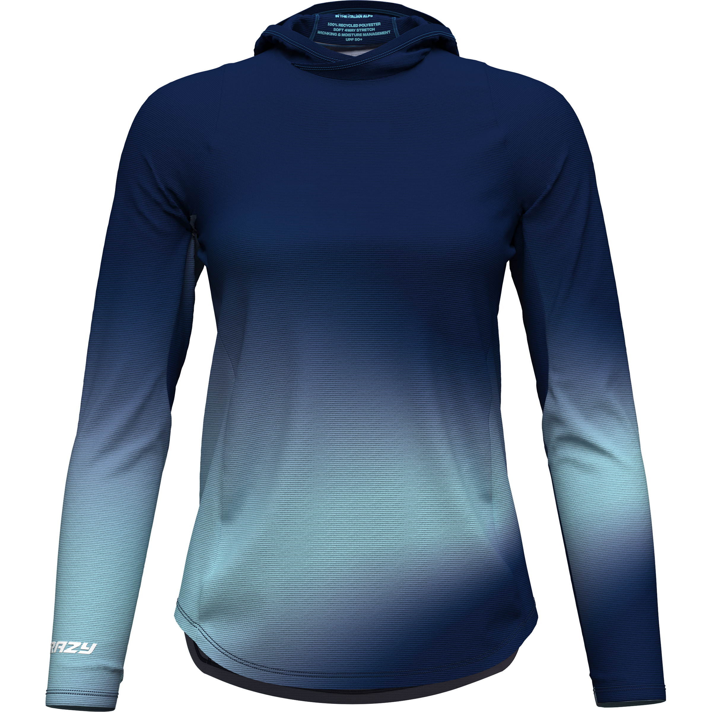Crazy Sun Damen Hoodies blau Größe M Trekking Schnell trocknend