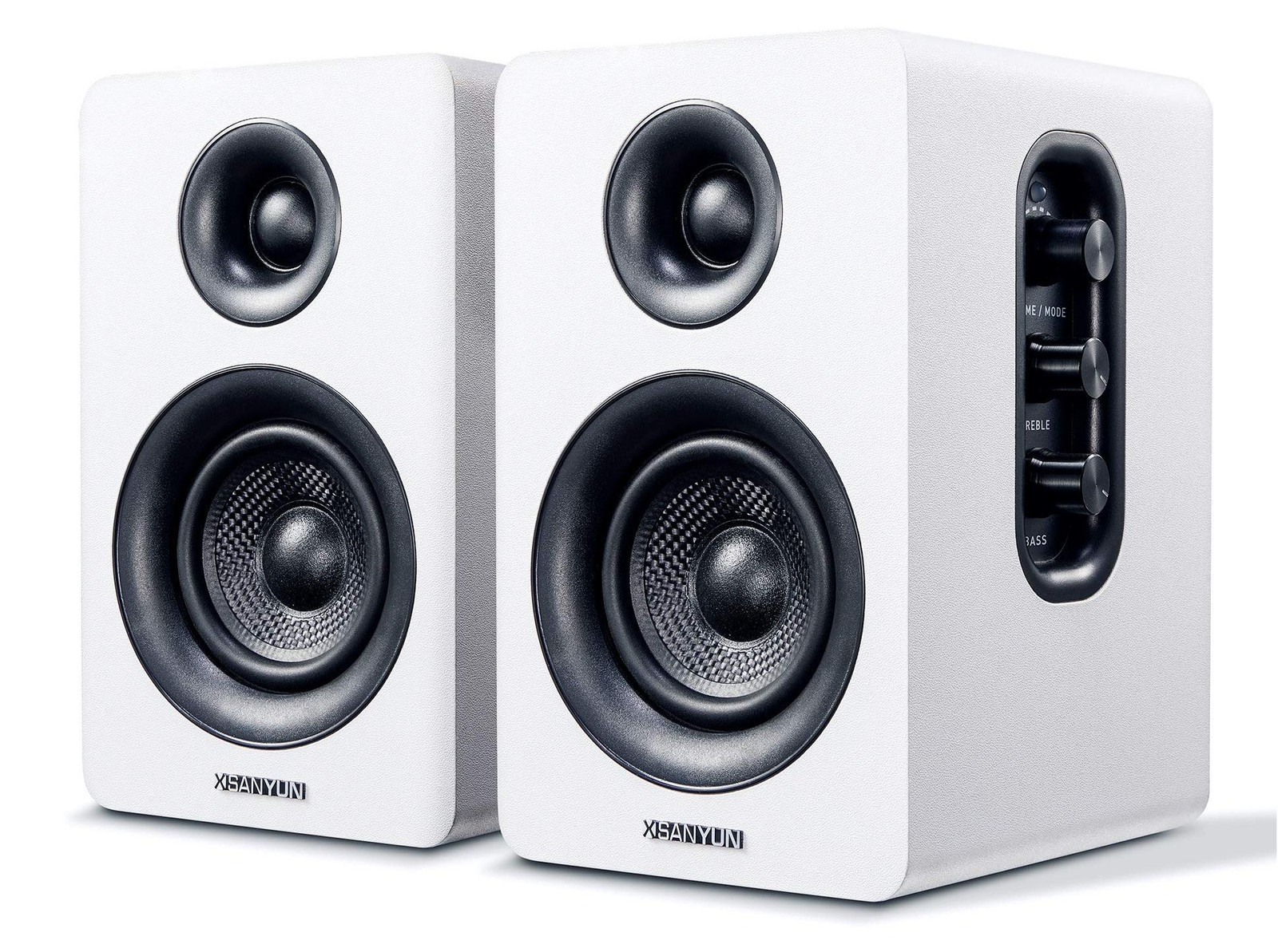 Selius Boekenkastluidspreker Bluetooth 60 Watt - Hifi Audio 3D Ruimtelijk Geluid - Hout en Koolstofvezel - Plankmontage