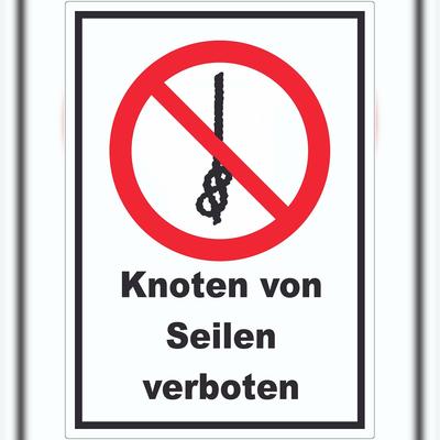 HB-Druck Knoten von Seilen verboten Aufkleber A1 (594x841mm)