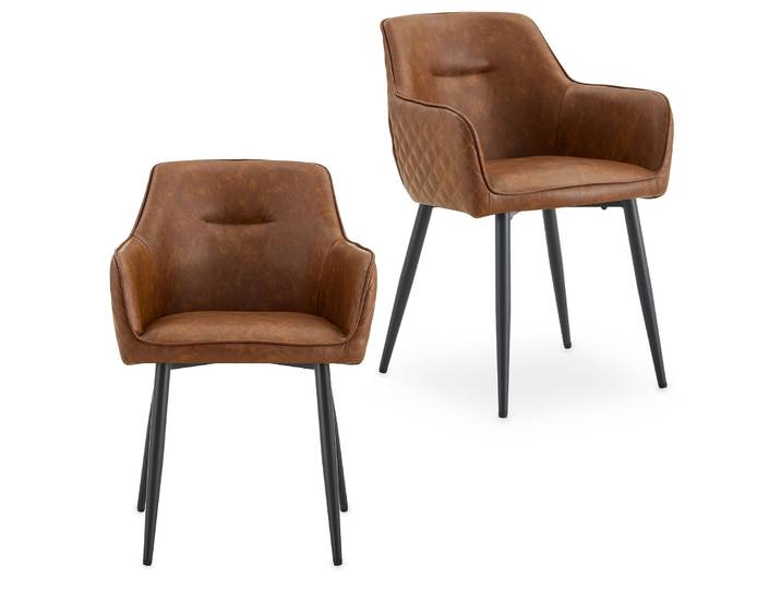 Lot De 2 Chaises Lisbon Brun (lot De 2)