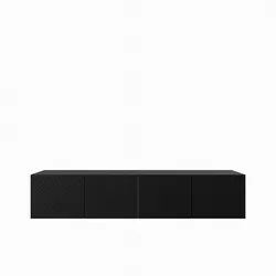 LOWBOARD CAVA 200/41/40 cm, Hängender TV-Schrank Schwarz