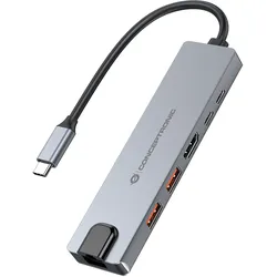 CONCEPTRONIC 6-in-1 Dockingstation, USB-C 3.1 [Stecker]