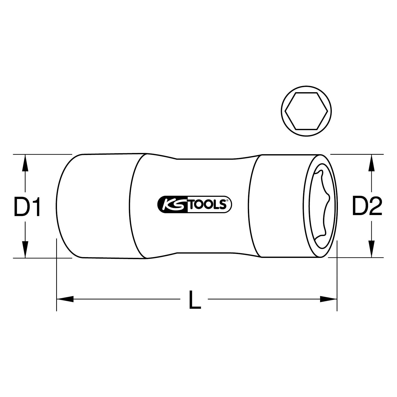 KS Tools 1/4" Stecknuss mit Schutzisolierung (1/4") (117.2402)