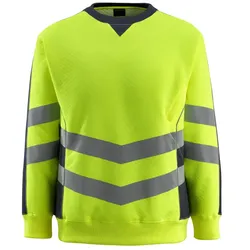 Warnschutz Sweatshirt "WIGTON" Safe Supreme UV-Schutz - 3XL - gelb/schwarzblau