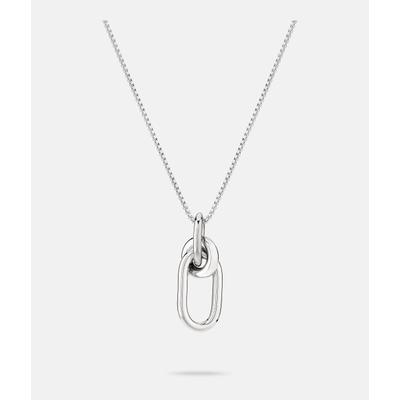 Kette mit Anhänger LIEBESKIND BERLIN "Schmuck Geschenk Edelstahl Halskette Modern Knot Knoten", silber (silberfarben), Halsketten, Damen, Edelstahl, L: 47 B: 2mm, B:2mm